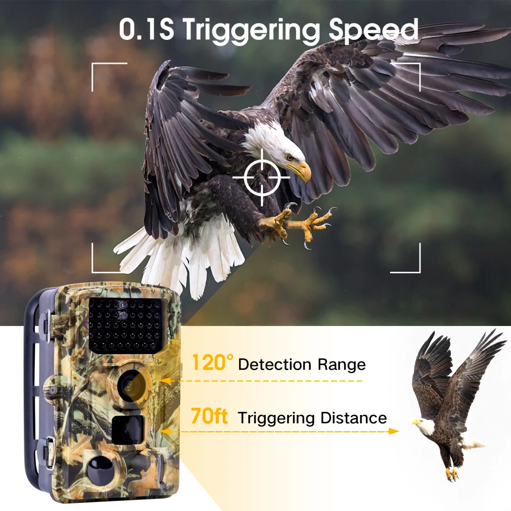 Cámara de rastreo de visión nocturna alimentada por energía Solar, 2600mah, 24MP, 1080P, caza, 0,3 s, disparador de tiempo, monitoreo de vida silvestre - imagen 3