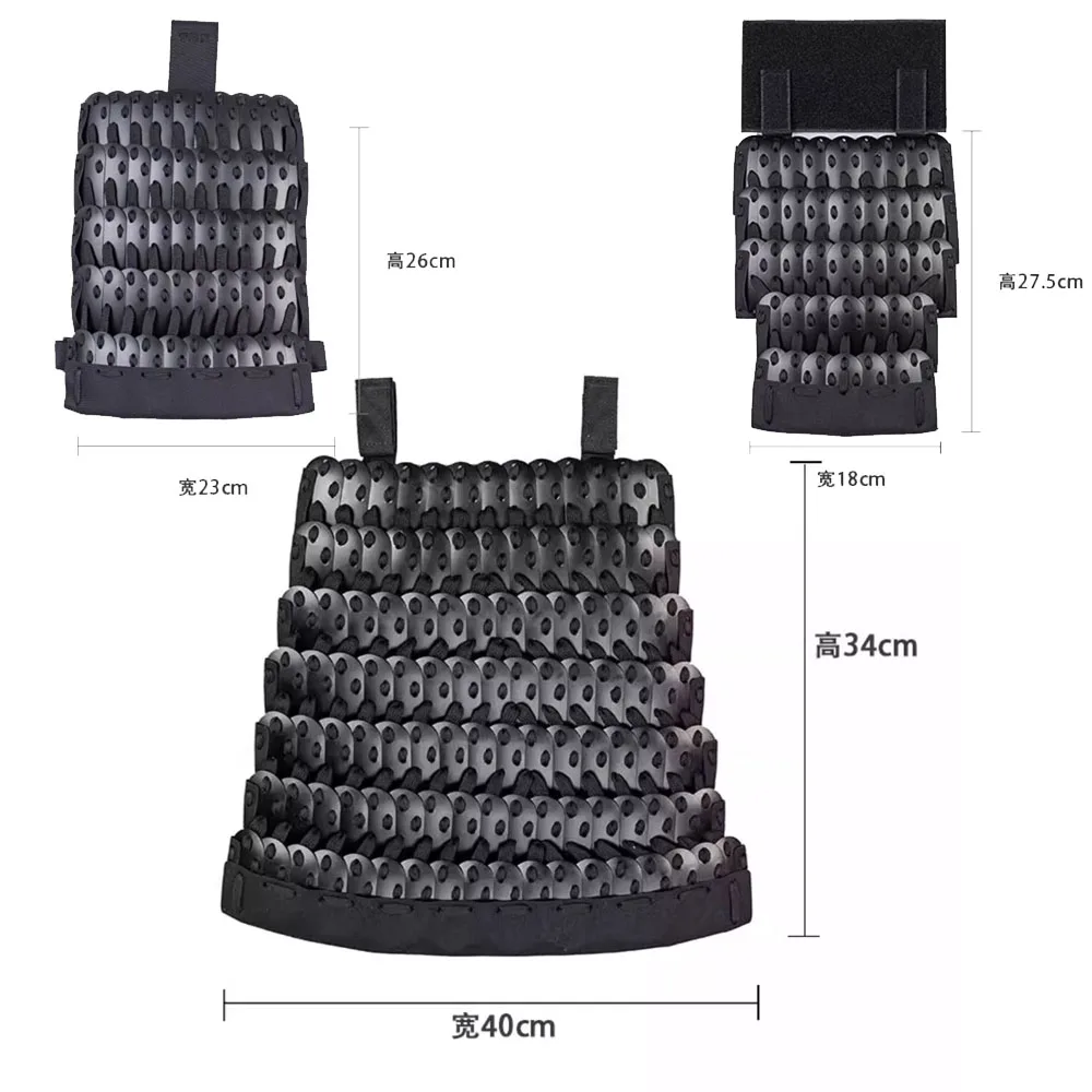 Armadura táctica a escala de dragón, conjunto completo con hombreras, Protector de falda, Protector de combate samurái de caballero Medieval - imagen 3