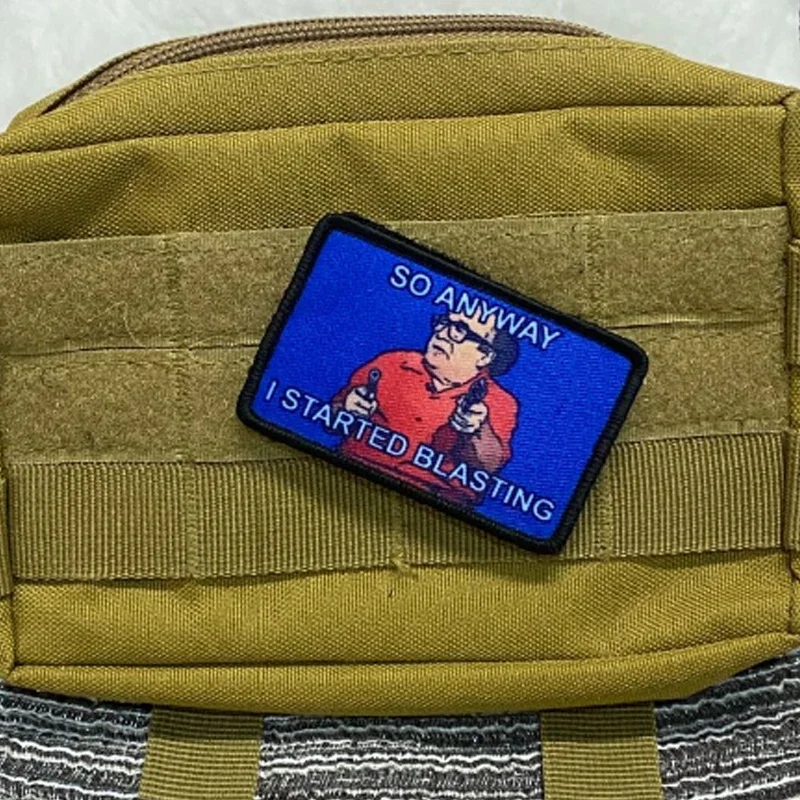 So Anyway I Started Blasting Badge Serie de TV Parche con estampado de personajes Gancho y bucle Ropa Mochila Accesorios de embalaje