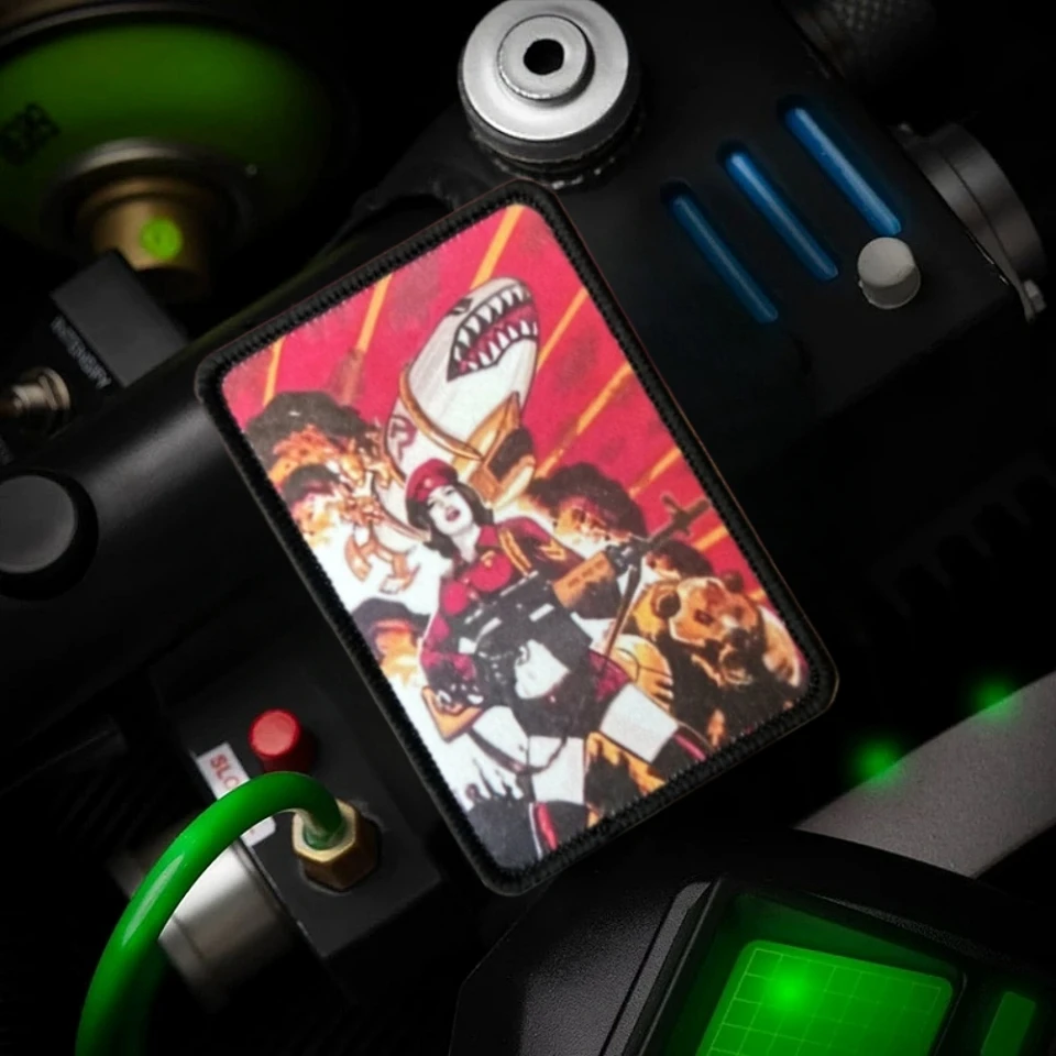 Parches impresos con insignia de moral de niña con pistola para ropa, apliques militares tácticos, gancho y bucle, accesorios para mochila, pegatinas