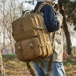 Mochila táctica de Montañismo al aire libre, almacenamiento grande Molle, deportes, escalada, senderismo, Camping, mochila multifuncional