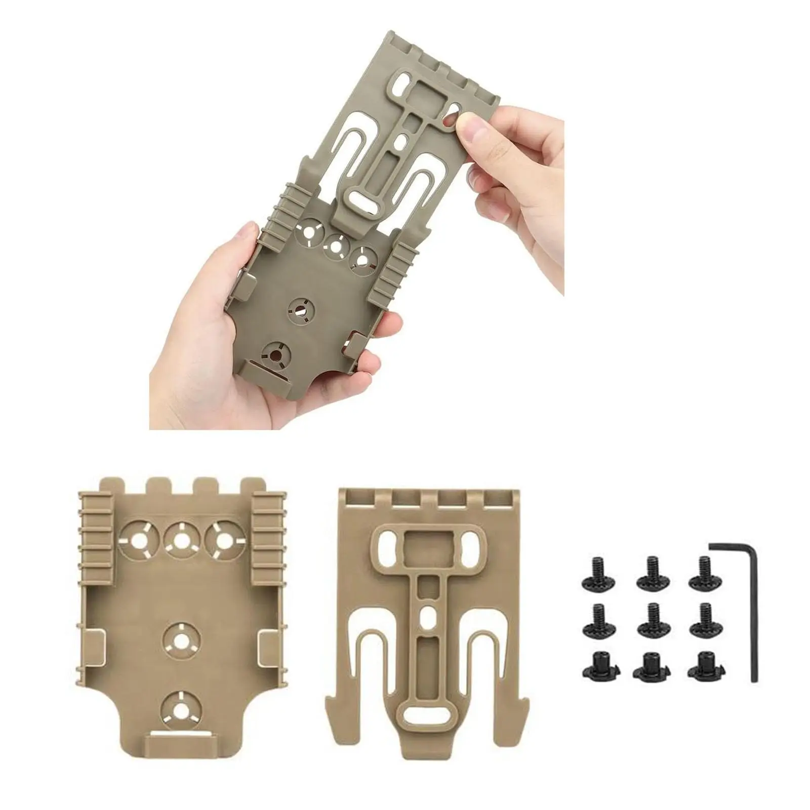 AQzxdc Adaptador de pierna caída Adaptador de funda de paseo medio-bajo Soportes receptores de bucle de cinturón universal con cubierta de pierna de correa Molle - imagen 5