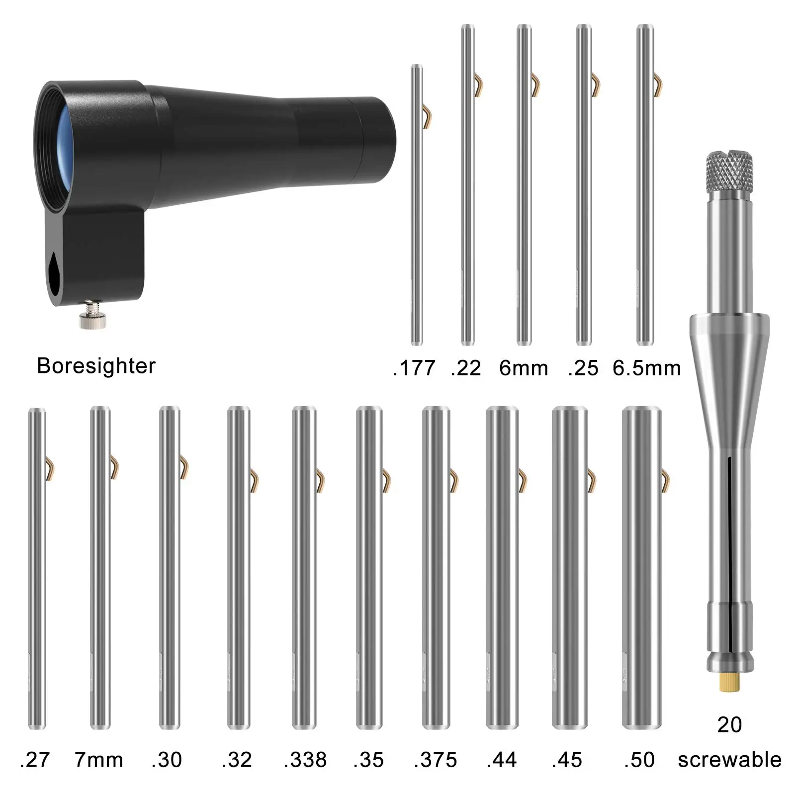 Dispositivo de alcance Boresighter Kit de obturador óptico.177 a.50 Kit de mira de orificio - imagen 5