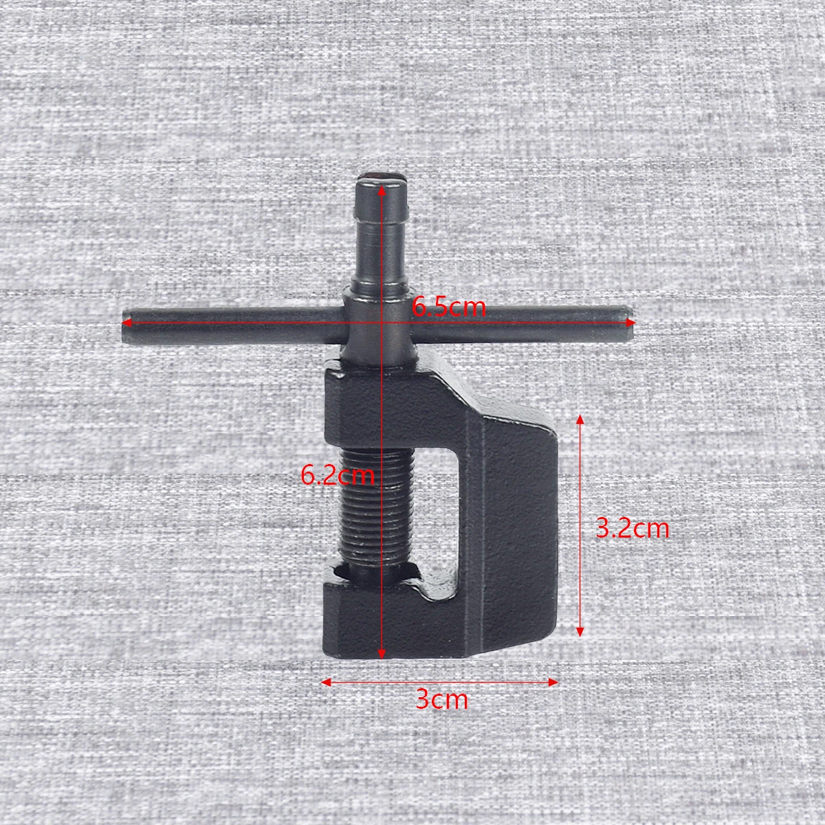 Una herramienta negra con un 6
