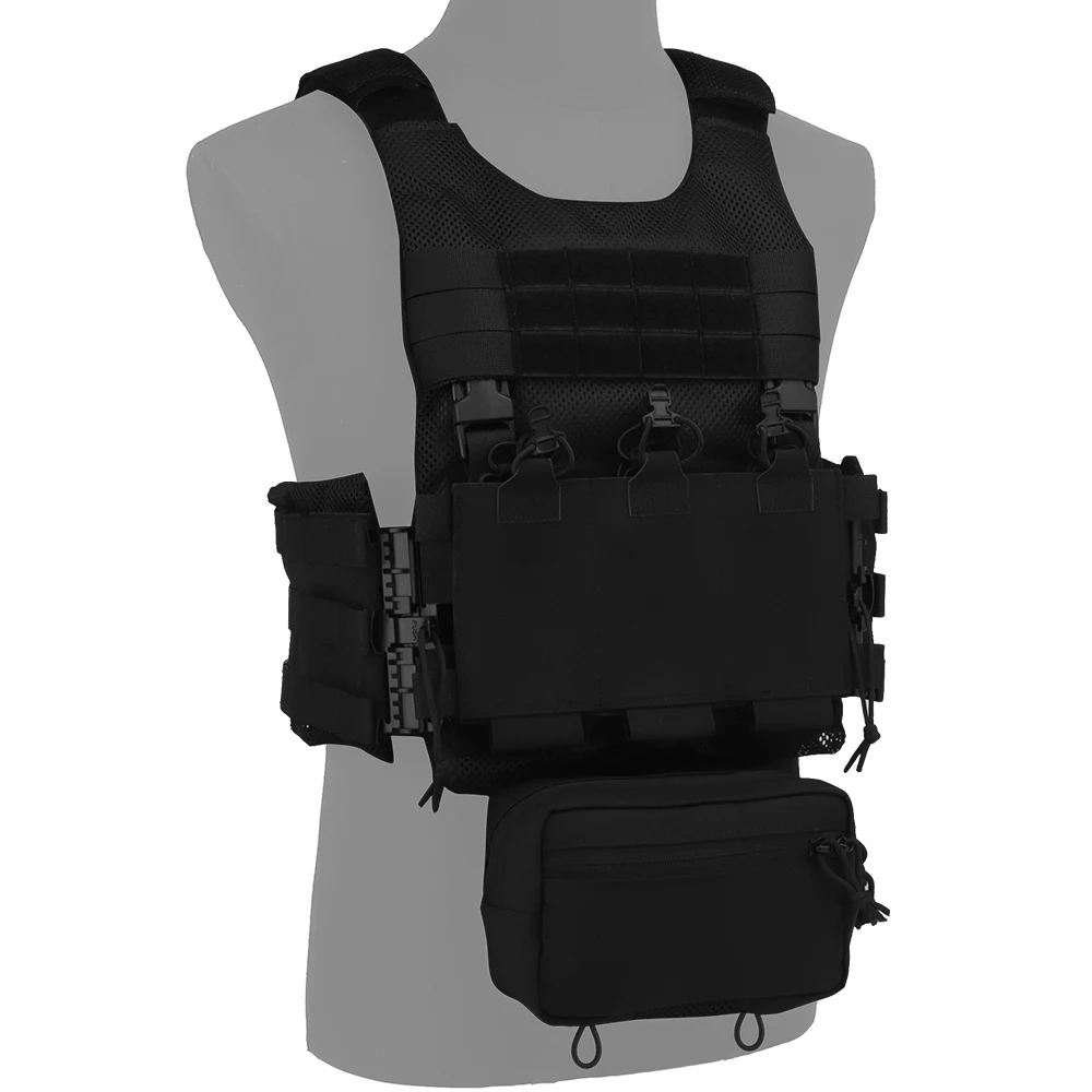 Portador de placa L V-119 de liberación rápida con bolsa Triple Mag versión marítima chaleco de pecho accesorios de caza - imagen 2