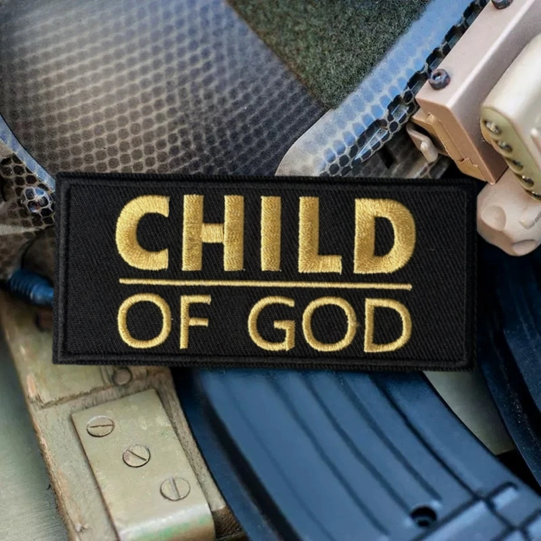 Parche bordado de niño de Dios, Biblia cristiana, amor, fe de Jesús, insignia de moral táctica, apliques impresos para ropa - imagen 3