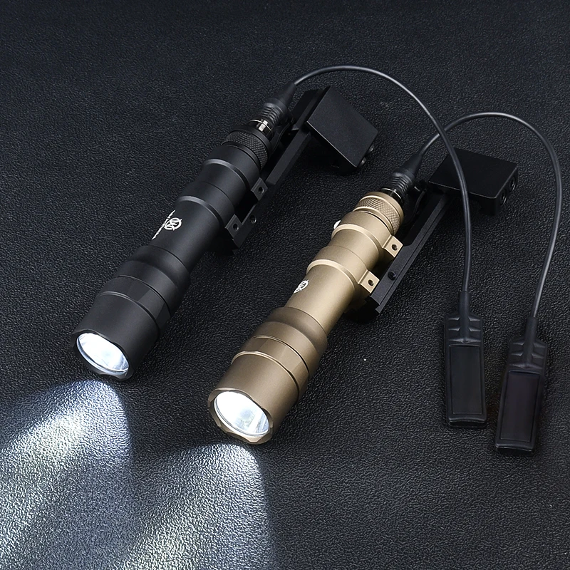 Linterna de Metal WADSN M600DF, luz blanca de alta potencia de luz 1400lumen para caza, foco Airsoft con Base de montaje Offset para riel de 20MM - imagen 5