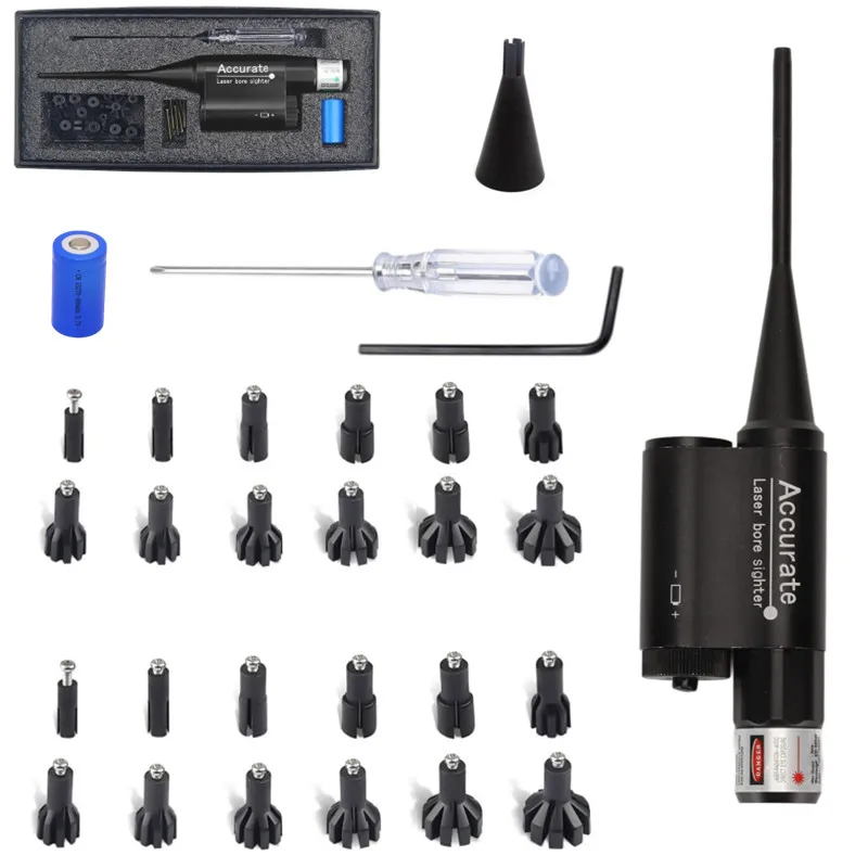 Kit de encendedor láser calibre.177.22 a.78 colimador láser rojo Rifle Glock batería de mira láser con interruptor de encendido/apagado