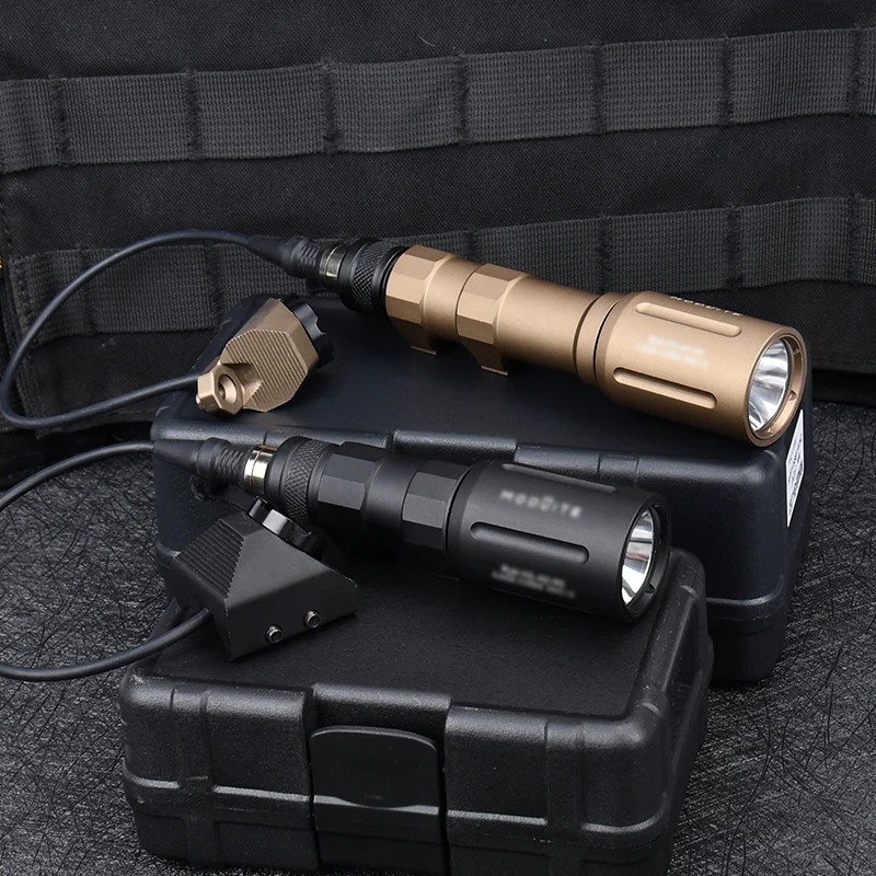 Linterna táctica de PLH-V2 Airsoft, potente linterna con interruptor de UN botón de presión, luz de caza de explorador, compatible con 20MM, KeyMod de riel MLOK - imagen 2