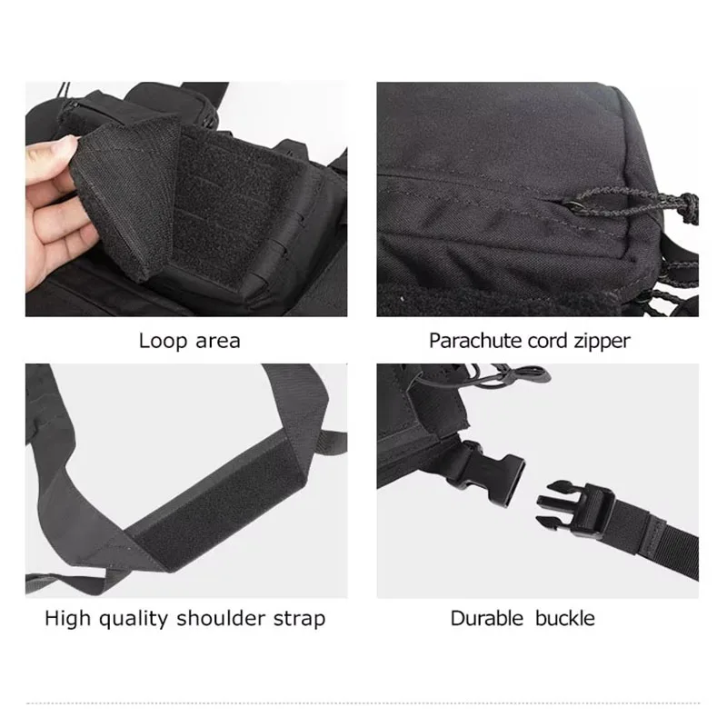 YAKEDA chaleco táctico CS Match juego de guerra aparejo de pecho Airsoft paquete revista bolsa funda sistema Molle cintura hombres Airsoft - imagen 5