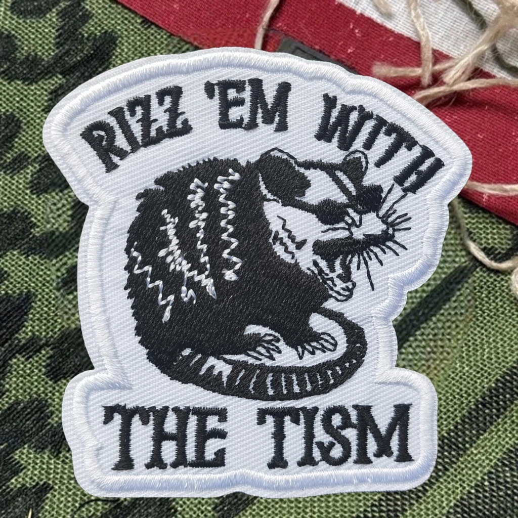 Parche bordado de ratón de dibujos animados, chaleco táctico, insignia de moral con gancho y bucle, pegatinas decorativas para mochila, parches para brazalete para ropa