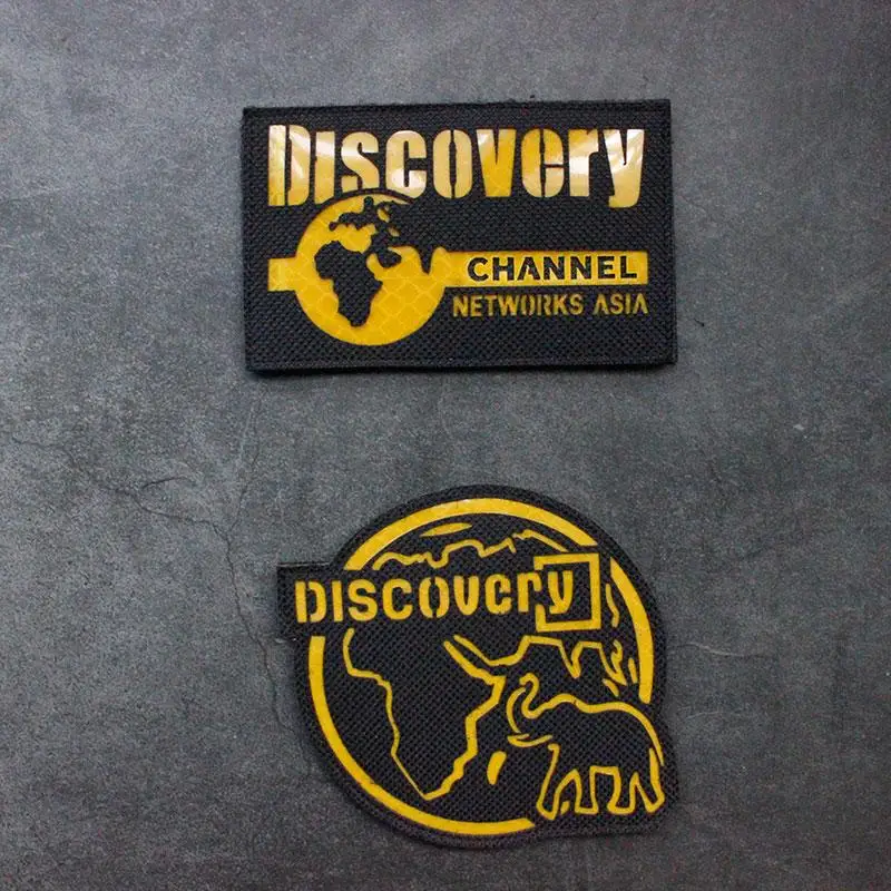 Accesorios para bolsas al aire libre, insignias de moral de canal de exploración de animales reflectantes cortadas con láser, pegatinas para mochila DIY, parches de aventura - imagen 4