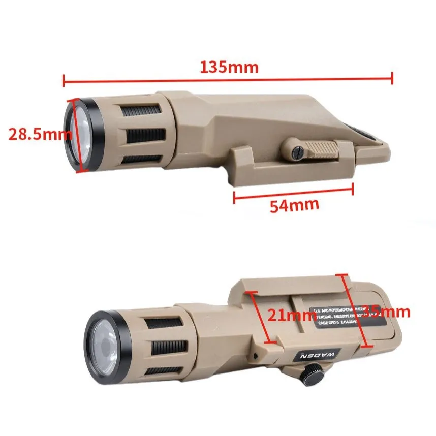 Arma táctica Airsoft, linterna WML X WMLX para Rifle AR15 de 20mm, luz estroboscópica, luces LED blancas - imagen 5