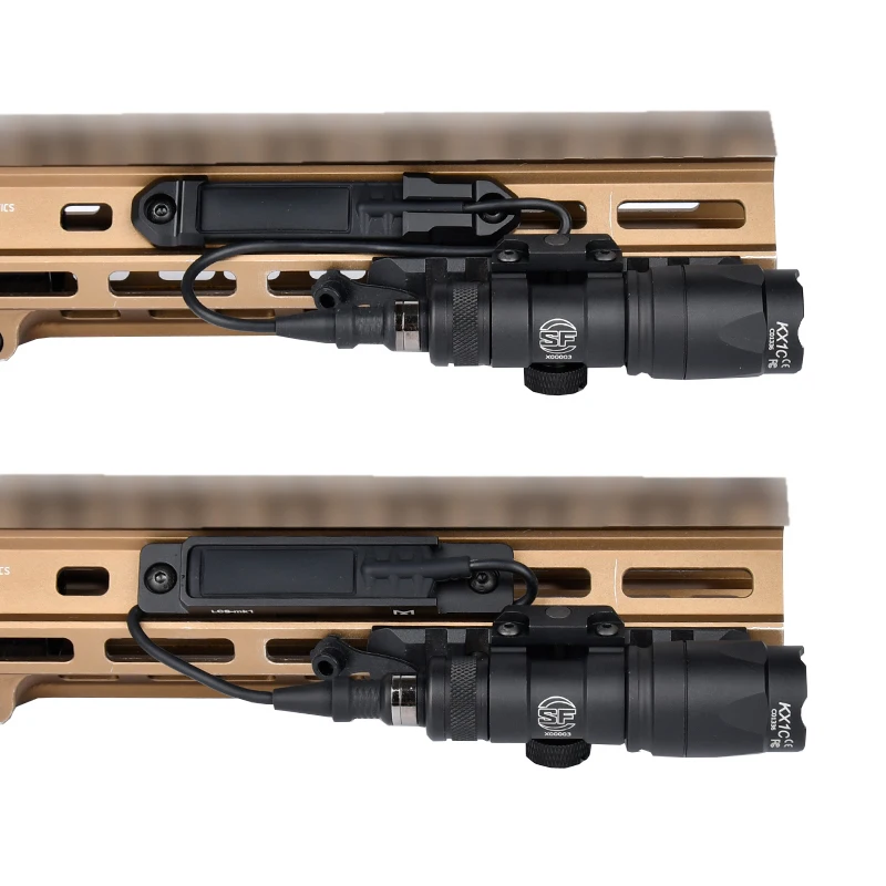 Tactico M300 M600 linterna almohadilla de presión M-LOK Panel de bolsillo KeyMod para Softair PEQ15 DBAL-A2 láser de caza interruptor de la luz de la ranura - imagen 5