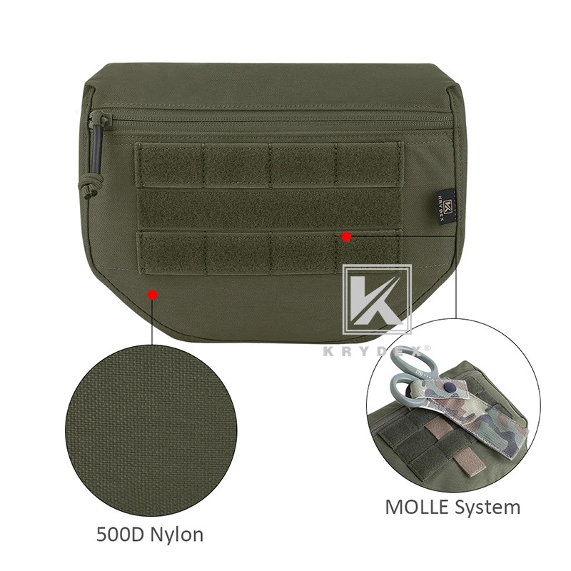 KRYDEX-bolsa de basura táctica, riñonera organizadora de herramientas, bolsillo frontal para portador de placa, JPC, AVS, CPC, APC, RRV, chaleco de caza - imagen 5