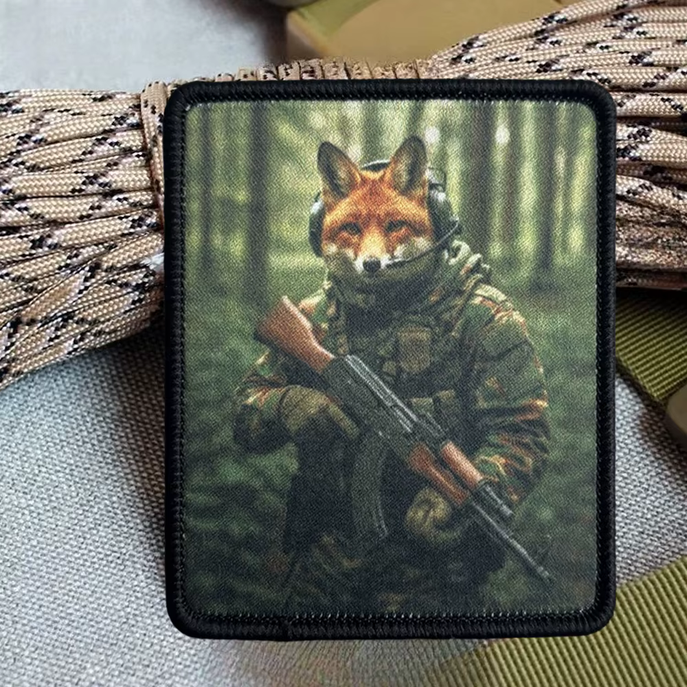 Parche táctico zorro con gancho y bucle para gorra mochila - imagen 5