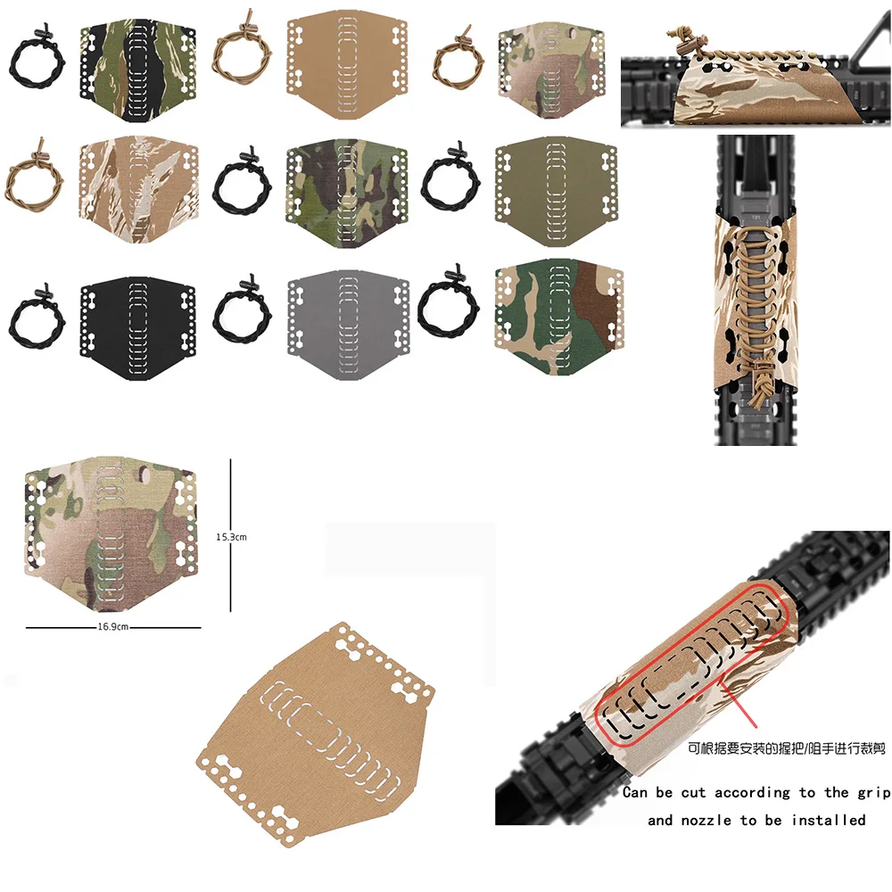 Madera protectora para caza al aire libre con cubierta protectora antiarañazos para manos, pista protectora de madera envuelta con cuero decorativo