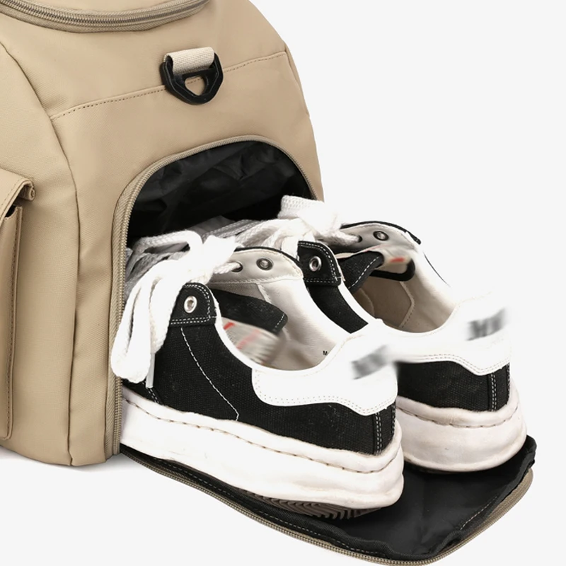 Bolso de mano para gimnasio y Yoga con bolsillo para zapatos, viaje al aire libre, viaje de negocios, entrenamiento físico, mochila deportiva, almacenamiento en seco y húmedo, bolsa de lona para equipaje - imagen 4