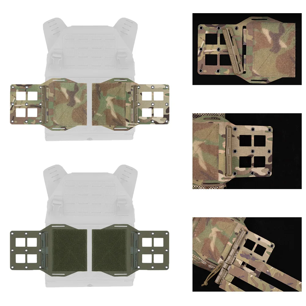 MOLLE Ala extendida (2 piezas) Chaleco de caza Accesorio de pared lateral Accesorio de hebilla de liberación rápida