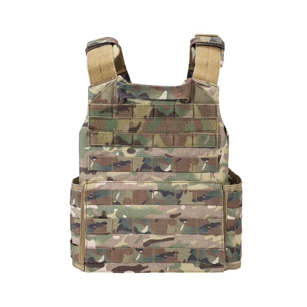 Chaleco táctico de combate Molle, portador de placa, 3 bolsas, 762, 5,56, armadura corporal de caza Airsoft, equipo de protección de nailon - imagen 2