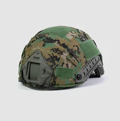 Funda de casco táctico con Velcro y tapa desmontable – Camuflaje woodland