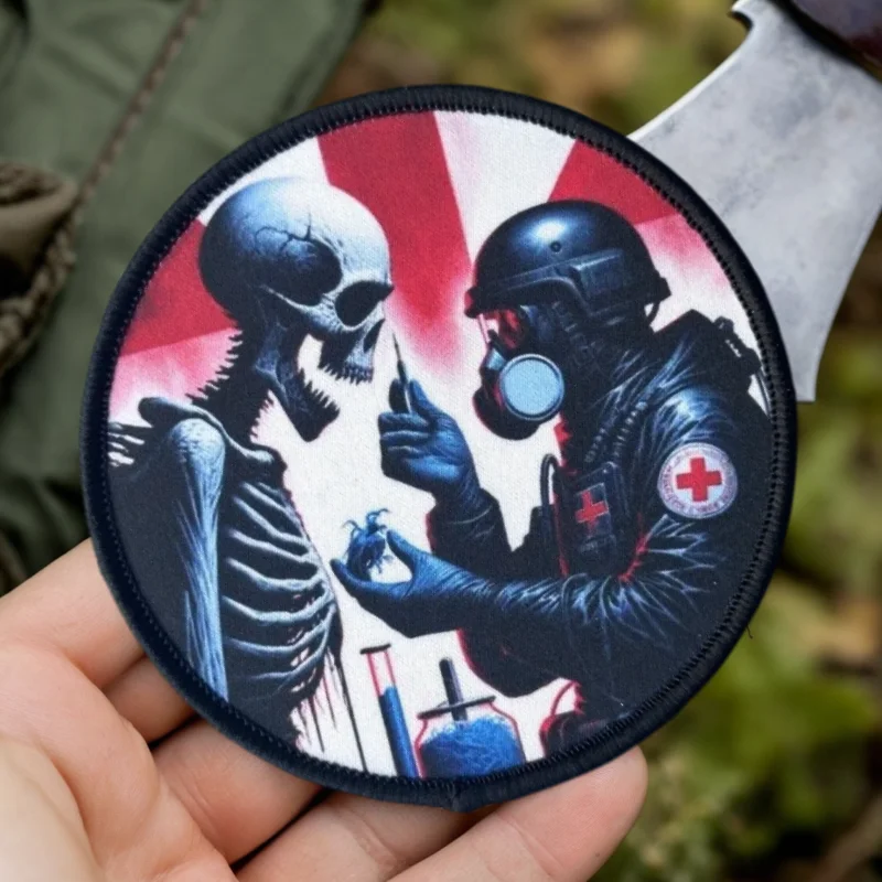 Parche de impresión médica, chaleco táctico de soldado, insignia de moral con gancho y bucle, pegatinas decorativas para mochila, parches para brazalete para ropa - imagen 2