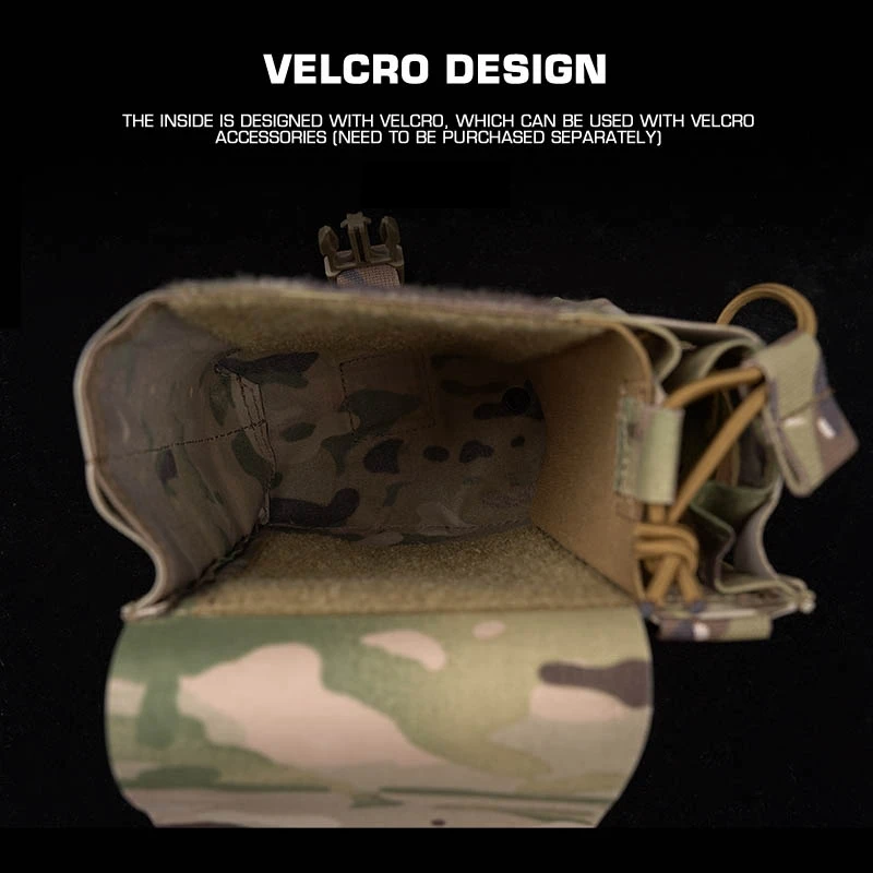 Bolsa táctica Molle, bolsa para Radio, cinturón Molle con cremallera, bolsa de cintura de utilidad, bolsa de almacenamiento, accesorio Molle, organizador médico militar EMT - imagen 4