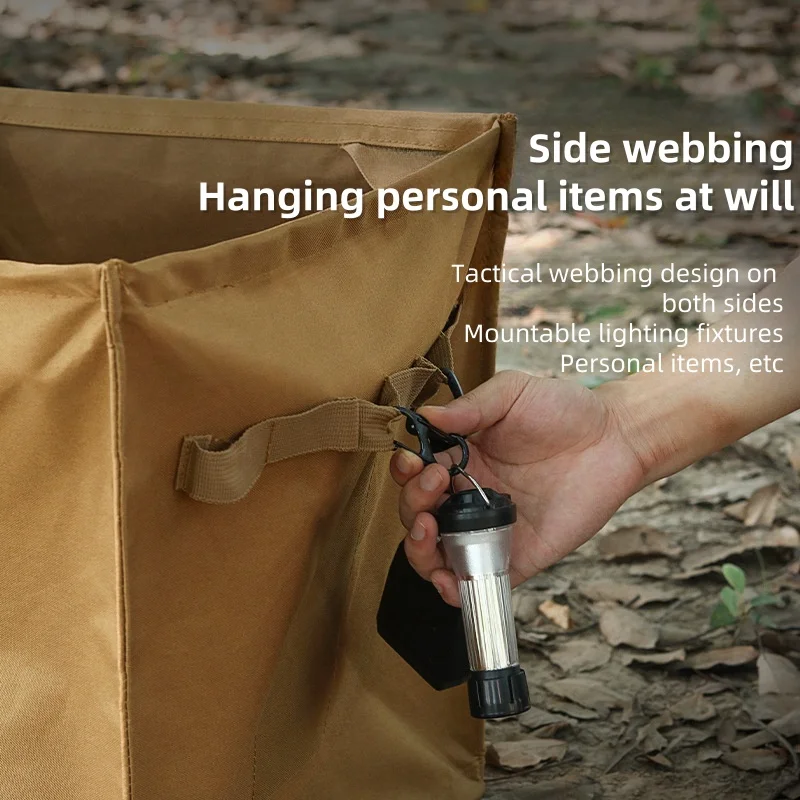 Cubo de basura plegable para exteriores, caja de almacenamiento de equipo de Camping, bolsa táctica de gran capacidad, triángulo pequeño - imagen 4