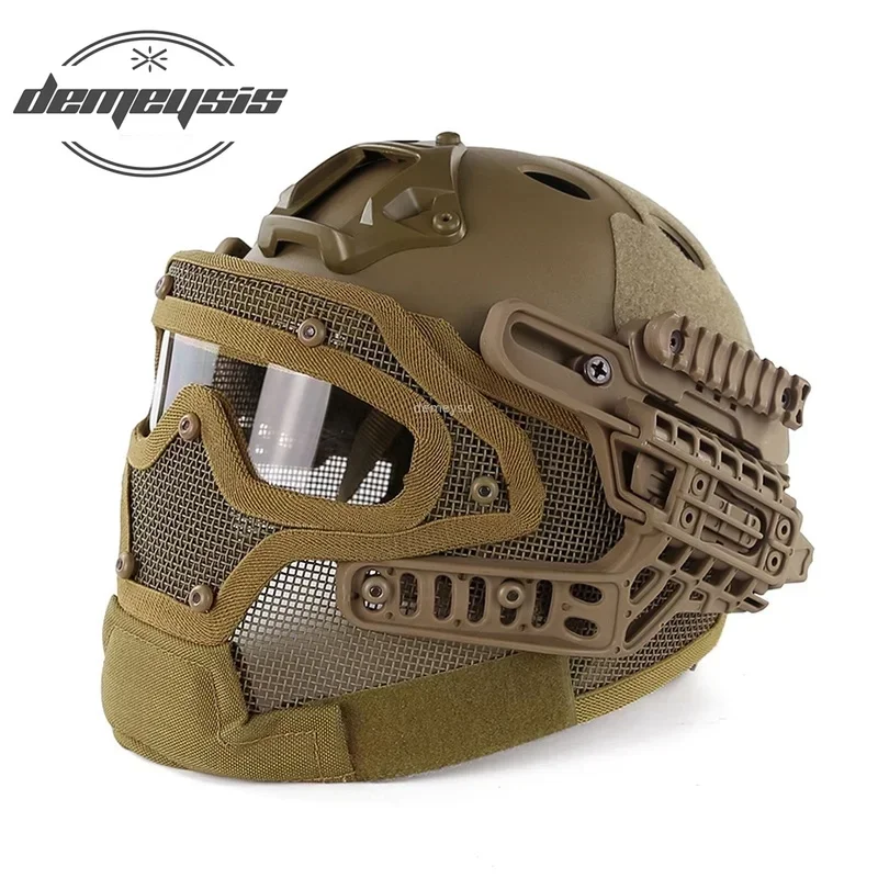 Casco de airsoft cobertura completa camuflaje protección ajustable - imagen 5