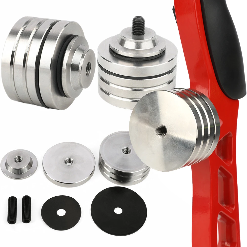 Arco recurvo tiro caza arco estabilizador equilibrio peso plata acero inoxidable contrapeso 5/16 hilo diseño desmontable