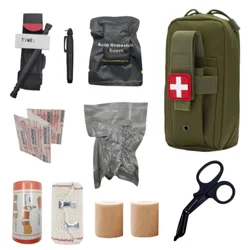 Botiquín de primeros auxilios de supervivencia al aire libre: bolsa pequeña compatible con Molle, equipo de primeros auxilios al aire libre