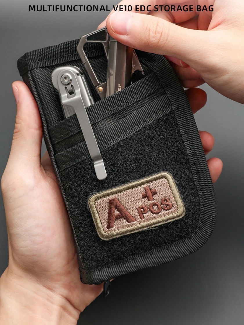 Bolsa táctica EDC, organizador de bolsillo para herramientas EDC para hombre, bolsa organizadora de bolsillo con 7 bolsillos, bolsa para llaves de utilidad al aire libre - imagen 4