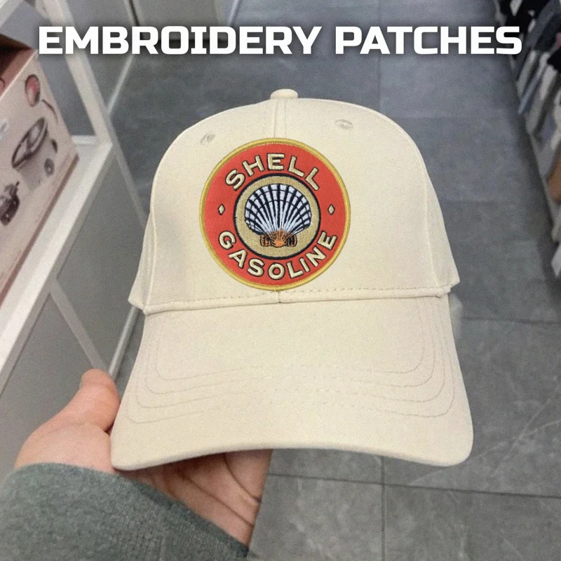 Parche bordado 3D de concha, chaleco táctico, sombreros con gancho y bucle, insignia de moral, mochila, pegatinas decorativas, parches para brazalete para ropa