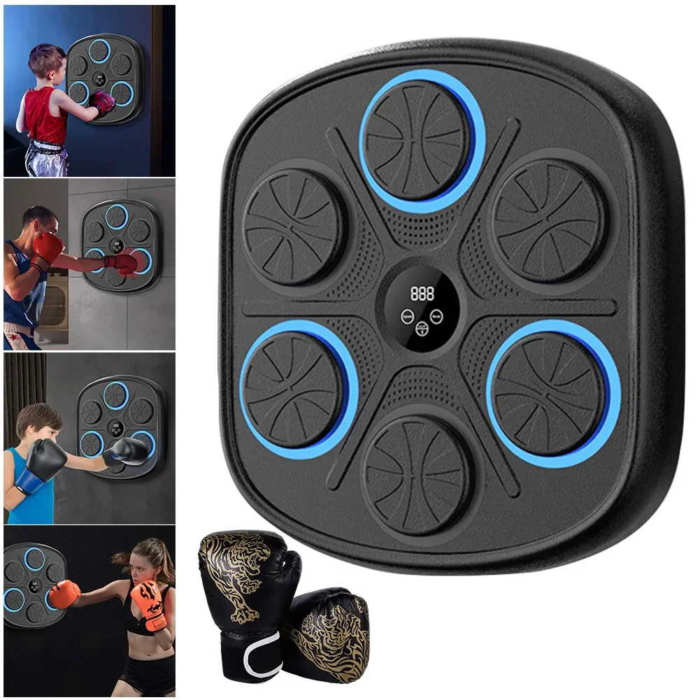 Máquina de boxeo musical de 9 niveles, objetivo de pared LED, juego de boxeo inteligente para deportes, ejercicio en casa, entrenamiento de boxeo, equipo de perforación - imagen 5