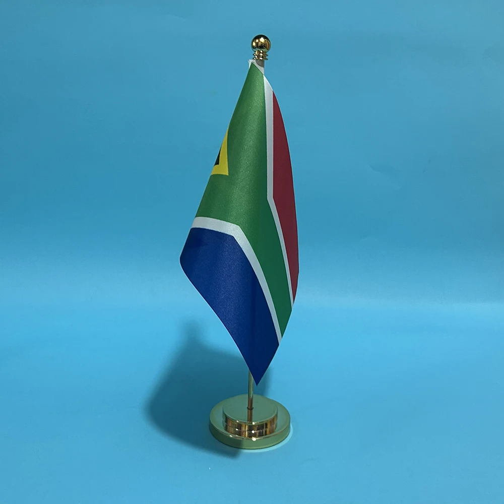 BANDERA DE SKY Bandera de escritorio de oficina Bandera de Sudáfrica 14x21 cm poliéster Bandera nacional de Sudáfrica Banner de país Adornos de escritorio Banderas - imagen 3