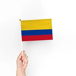 Bandera de mano Columbia ondeante 14x21 cm para exterior