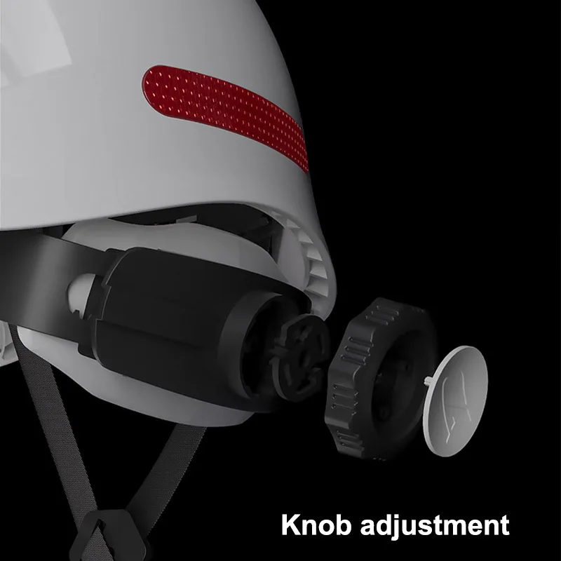 Gorro de seguridad para construcción con módulo reflectante, casco ABS para trabajo de ingeniero, cascos ligeros transpirables, casco duro para protección industrial - imagen 5