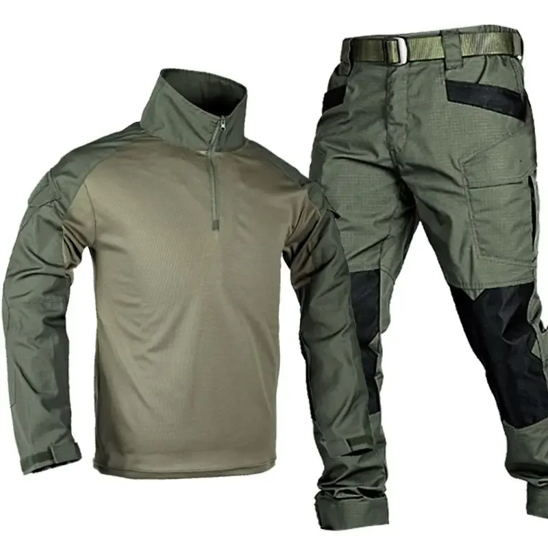 Conjunto táctico G3 para exteriores para hombre, traje de entrenamiento de caza de camuflaje, secado rápido, manga larga, informal, conjunto de dos piezas a juego de colores - imagen 2