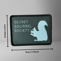Parche táctico de ardilla con gancho – insignia de moral militar
