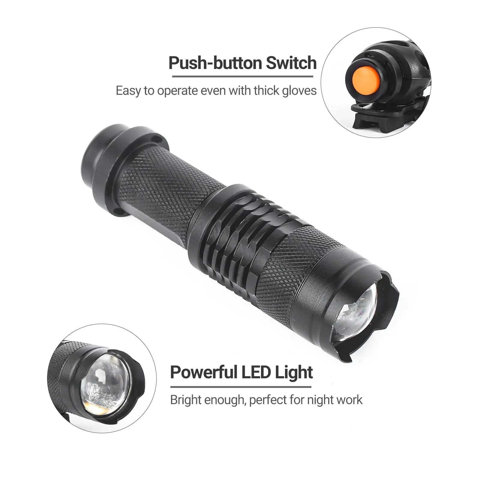 AQzxdc Luz para casco militar, mini linterna táctica con abrazadera con LED compacto montado en casco con riel de clip para casco rápido - imagen 4