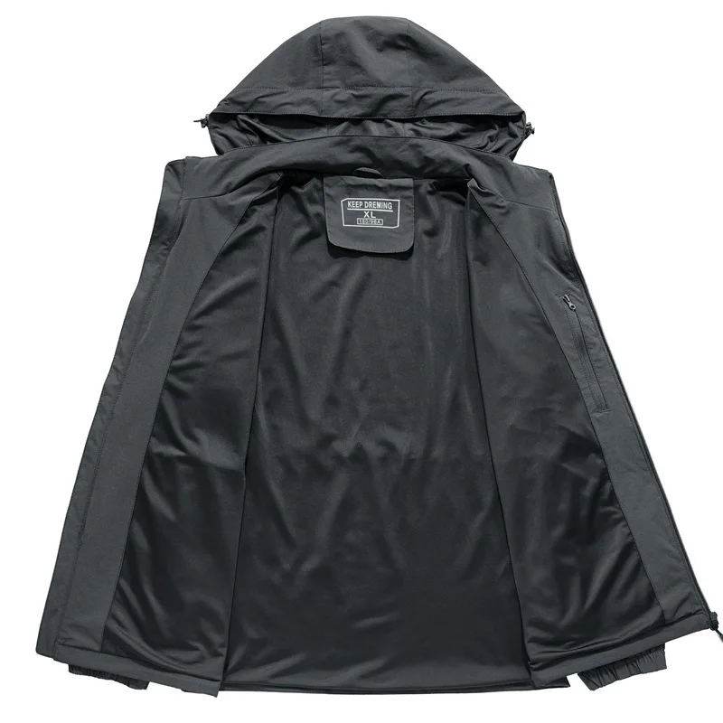 Chaqueta resistente a cortes para hombre, ropa de seguridad informal de moda ligera táctica para policía Fbi resistente a salpicaduras - imagen 5