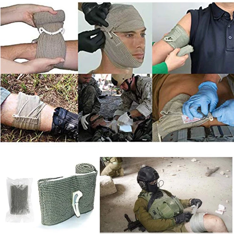 Kits de primeros auxilios tácticos para acampar al aire libre, bolsa Edc militar de supervivencia médica de emergencia, férula de tijera de vendaje israelí - imagen 4