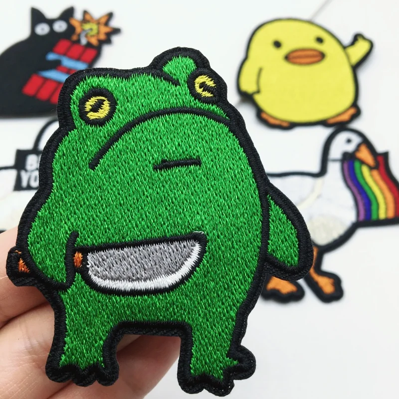 Parches bordados con diseño de animales hilarantes, brazalete para chaquetas, jeans, ropa, mochilas, añade un giro divertido a tu estilo - imagen 4