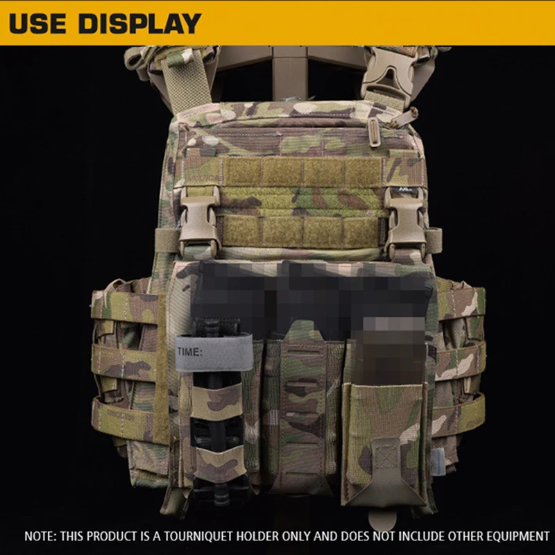 Bolsa de nailon para torniquete de gato, bolsa de almacenamiento MOLLE, chaleco militar táctico, cinturón, caza, linterna al aire libre, funda, herramienta de lazo - imagen 5