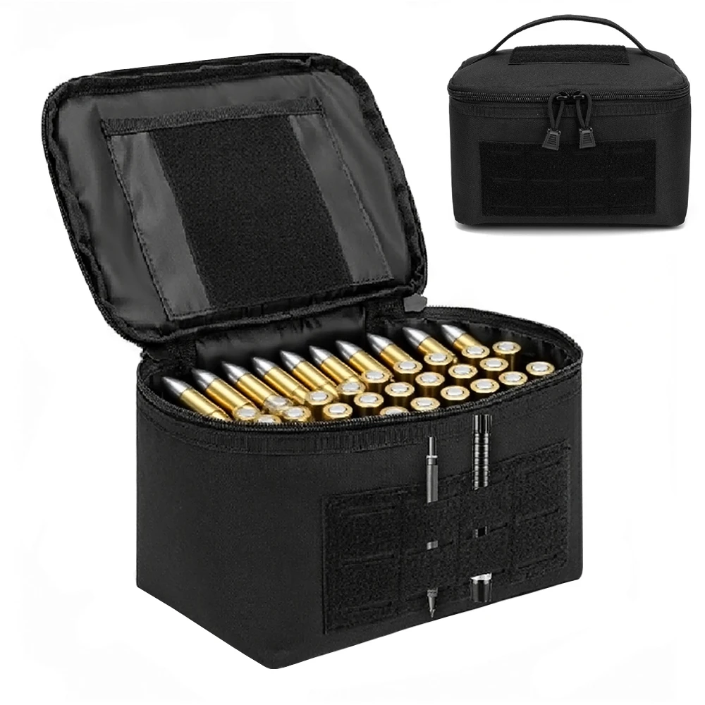 Bolsa de munición táctica, bolsa portadora de municiones, cartucho desmontable, bolsa de transporte de balas para pistola, Rifle, rango de escopeta