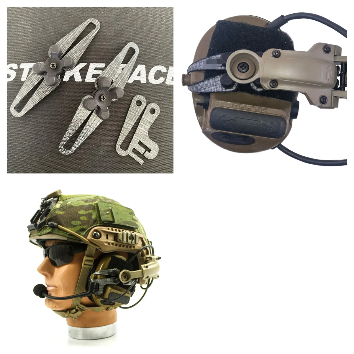 Soporte Amp para auriculares, Conector de riel guía para casco, OPS Core, C3 - imagen 4