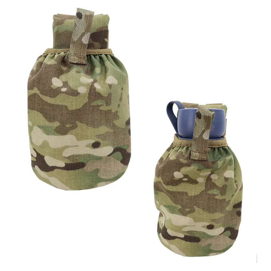 Bolsa para botella de agua extendida 500D, juego de tazas tácticas para exteriores, bolsillo inferior - imagen 2