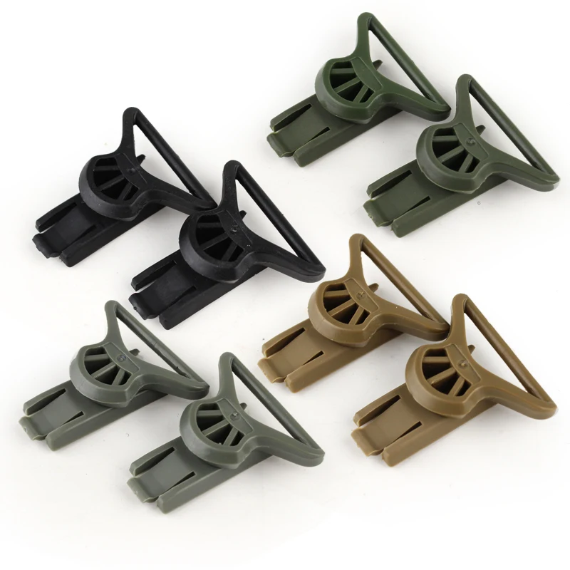 Accesorios tácticos para casco rápido Airsoft CS, Clips giratorios para gafas/adaptador Picatinny/cuerda de nailon para rieles guía/adaptador de montaje NVG