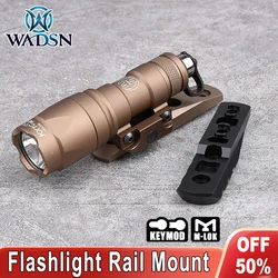 WADSN, 3 ranuras, Base de carril, linterna, soporte de caza de aluminio para SF M300 M600, luz exploradora, sistema Keymod, linterna PLH-V2