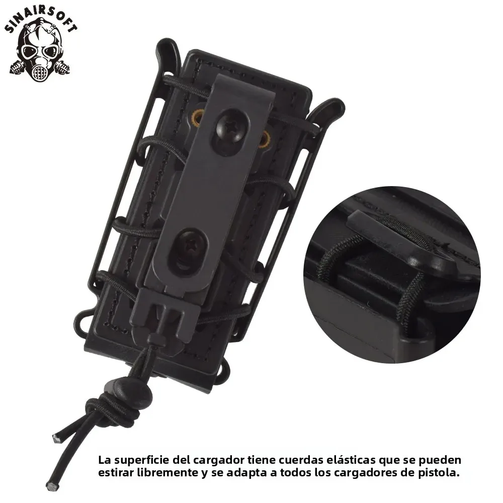 Bolsa táctica para revista individual de 9mm con Clip Molle de liberación rápida para P226 Glock 17 19 Beretta M9 PX4 Fastmag Holder equipo de caza - imagen 5